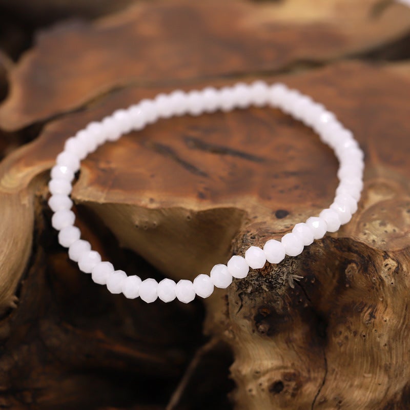 Fashion Versatile Women'S Elastic Bracelet 4Mm Crystal Beaded Jewelry Selling Bohemian Bracelet - Image 5